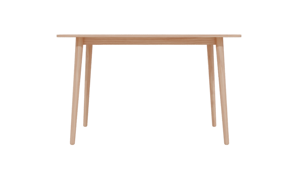 Minimalist Wooden Dining Table 3D - Professional 3D Model Render 5
