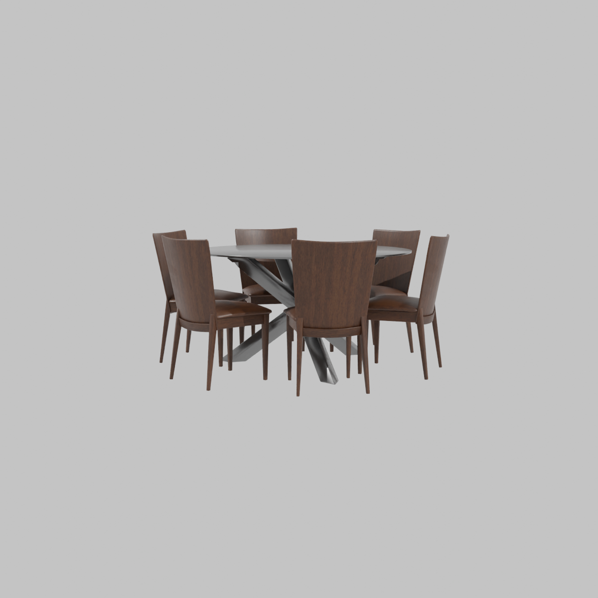 JUEGO DE COMEDOR NEW RED GRIS - 6 SILLAS
