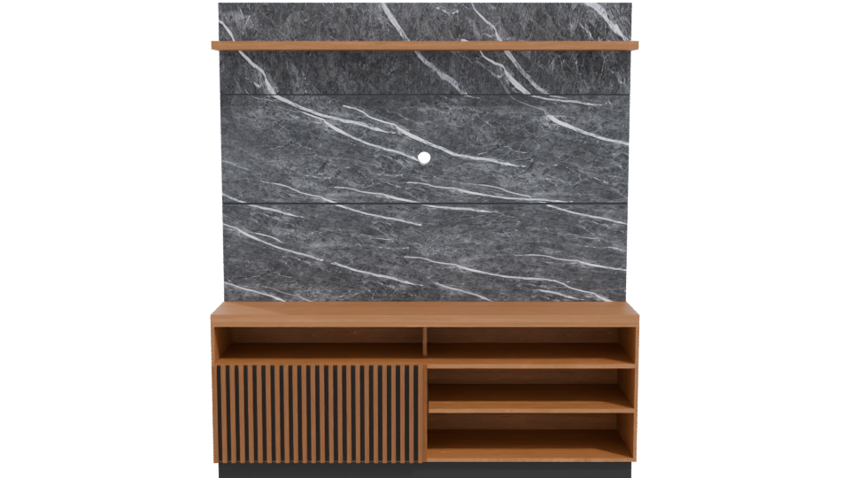 Modern Entertainment Center 3D - Professional 3D Model Render 11