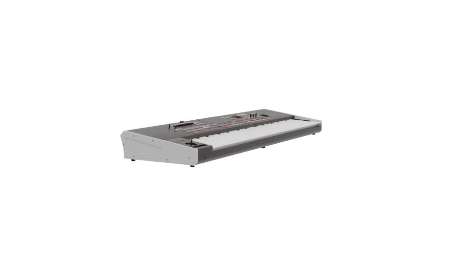 Realistic Electronic Keyboard Model - Professional 3D Model Render 9