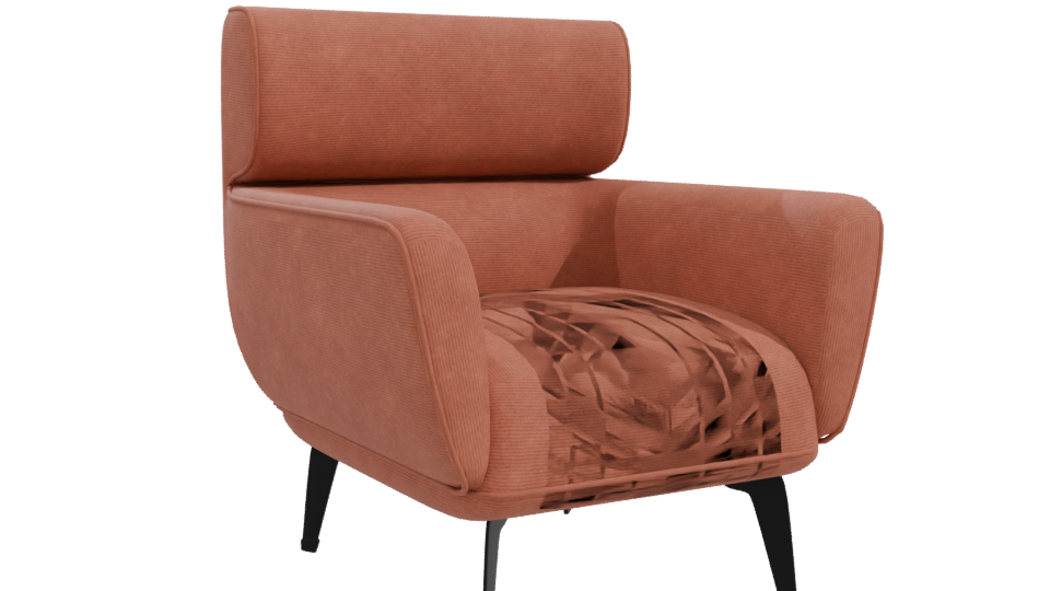 Contemporary Fabric Lounge Chair 3D - Professional 3D Model Render 10