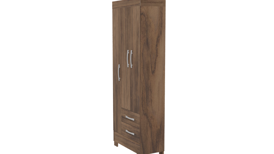 Stylish Wooden Wardrobe Model - Professional 3D Model Render 13