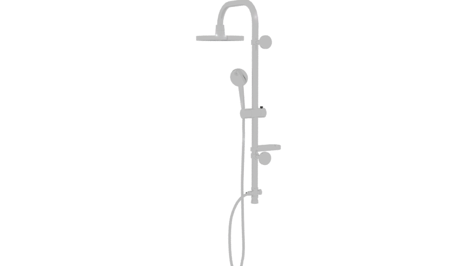 Sleek Modern Shower System 3D Model - Professional 3D Model Render 4