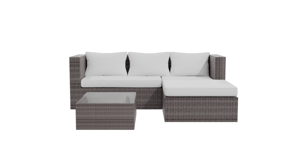 Stylish Outdoor Sofa Set 3D - Professional 3D Model Render 11