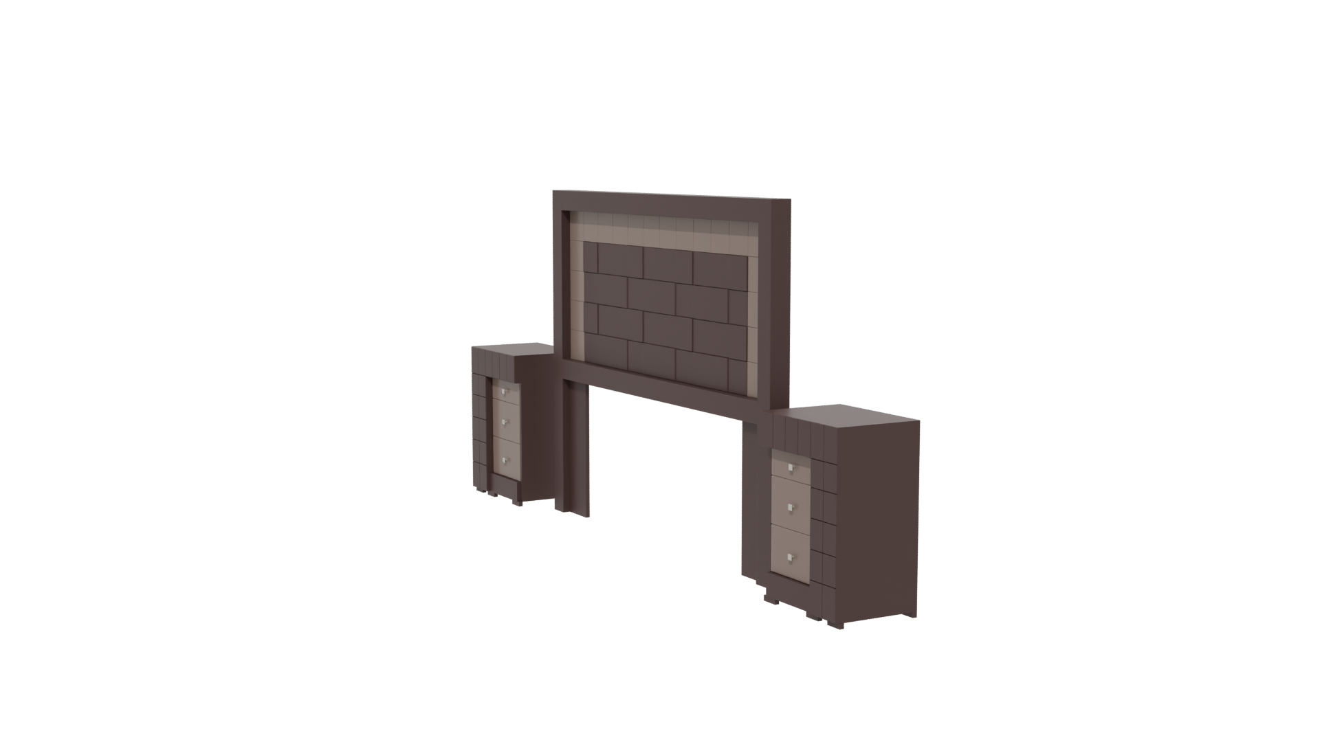 Stylish Bedroom Furniture Set 3D - Professional 3D Model Render 13