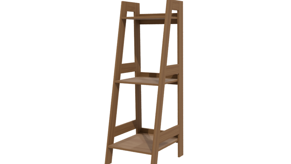 Minimalist Wooden Bookshelf 3D Model - Professional 3D Model Render 12