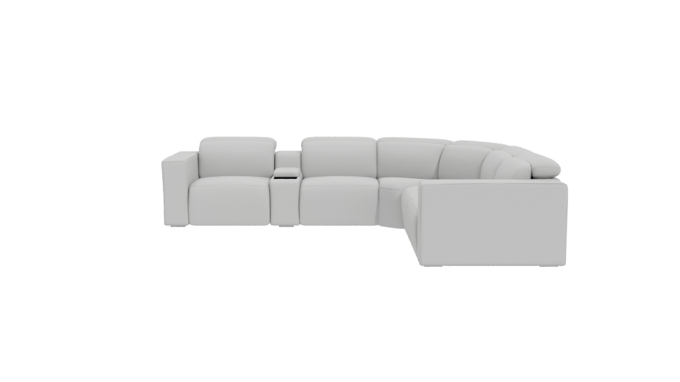 Stylish Modern Curved Sofa 3D Model - Professional 3D Model Render 11