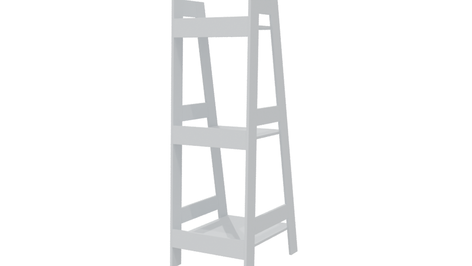 Minimalist Metal Shelf 3D Model - Professional 3D Model Render 6