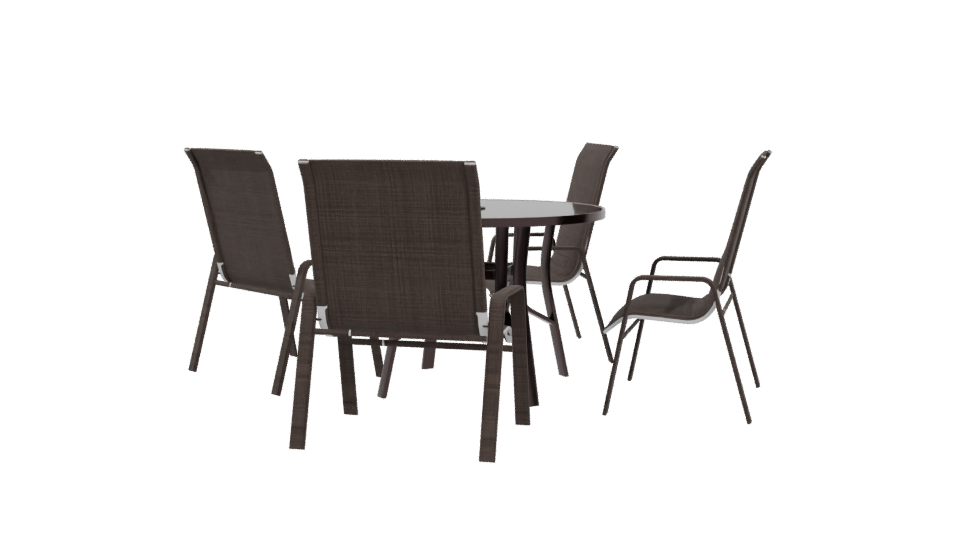 Stylish Outdoor Dining Set 3D - Professional 3D Model Render 4