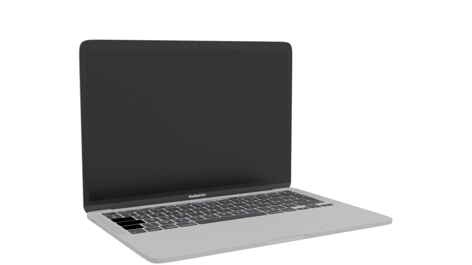 Sleek Modern Laptop 3D Model - Professional 3D Model Render 10