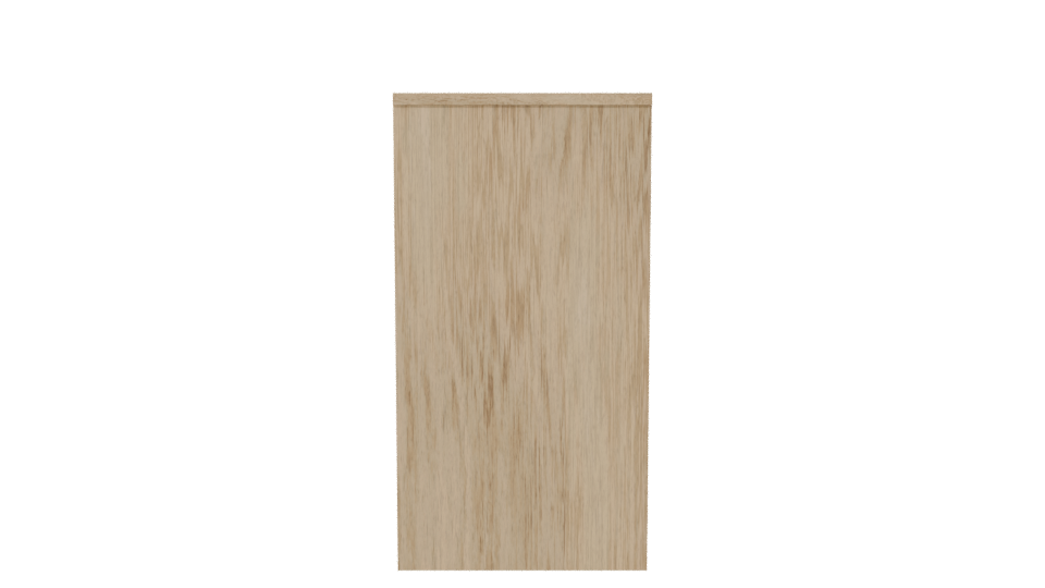 Minimalist Wooden Desk Model - Professional 3D Model Render 2