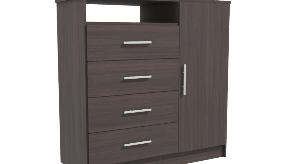 Modern Wooden Storage Cabinet 3D - Professional 3D Model Render 10