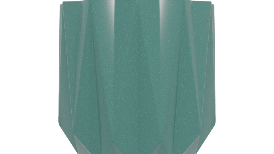 Stylized Geometric Planter 3D - Professional 3D Model Render 5