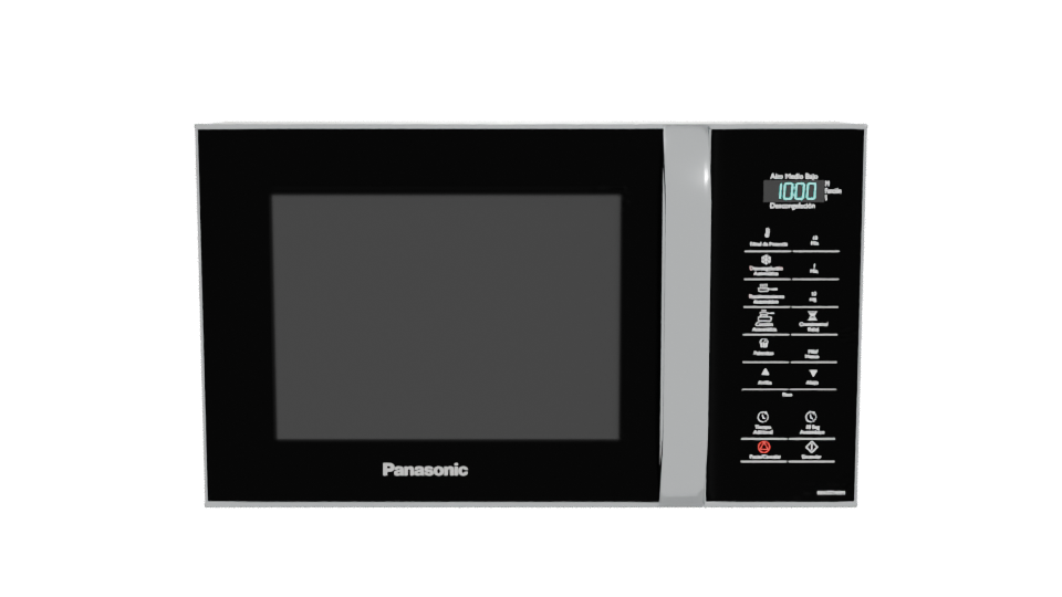 Sleek Modern Microwave Oven 3D Model - Professional 3D Model Render 11