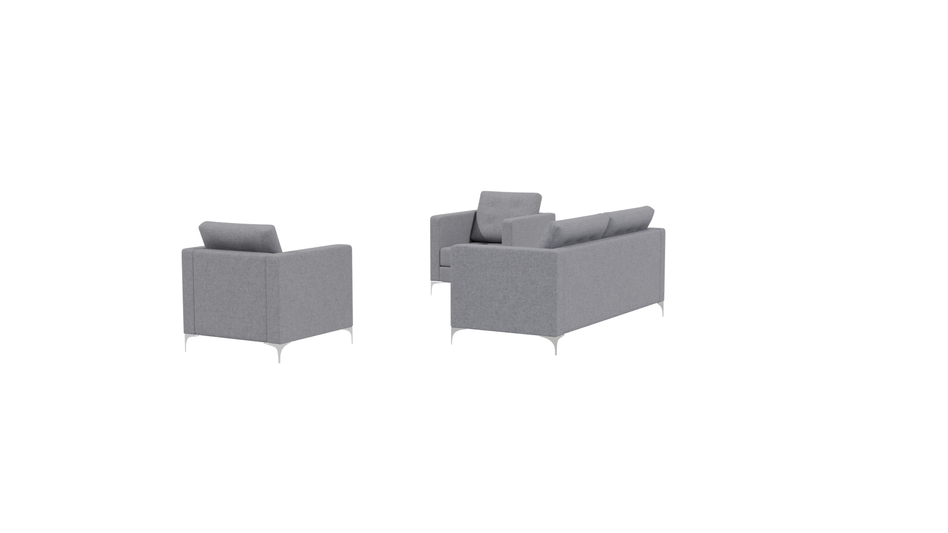 Stylish Modern Sofa Set 3D - Professional 3D Model Render 3