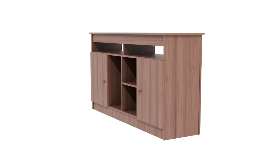 Polux Chocolate Wooden Cabinet 3D - Professional 3D Model Render 13