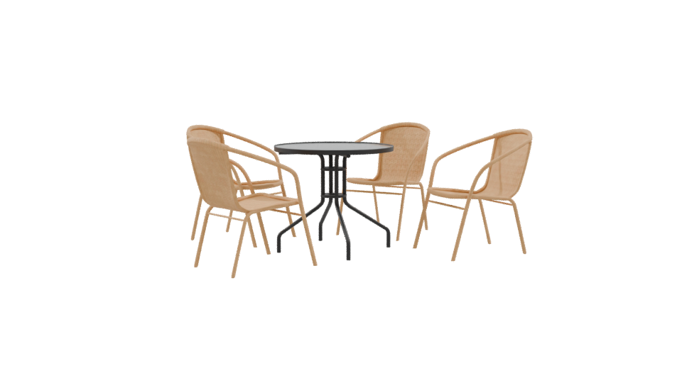 Contemporary Outdoor Dining Set 3D - Professional 3D Model Render 9