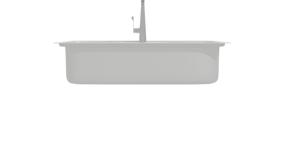 Sleek Stainless Steel Kitchen Sink 3D Model - Professional 3D Model Render 11
