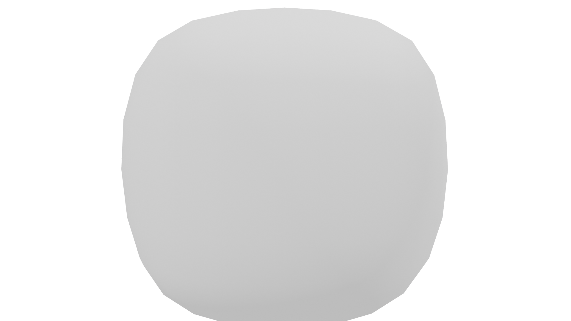 Stylized White Sphere 3D Model - Professional 3D Model Render 2