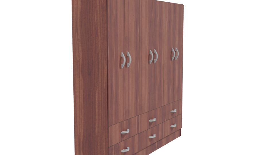 Stylish Wooden Storage Cabinet 3D - Professional 3D Model Render 9