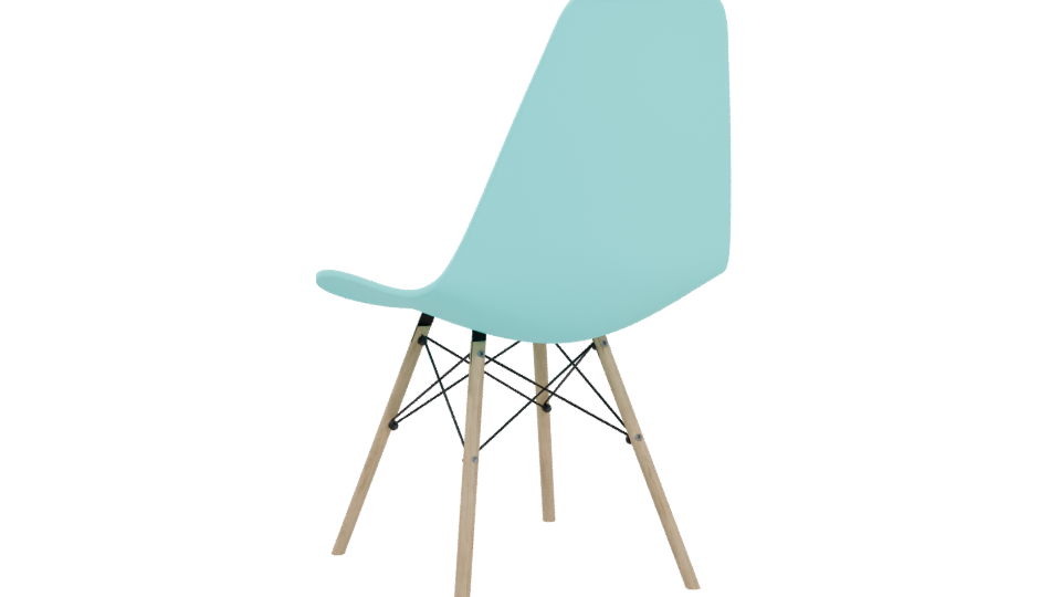 Stylish Modern Plastic Chair 3D - Professional 3D Model Render 4