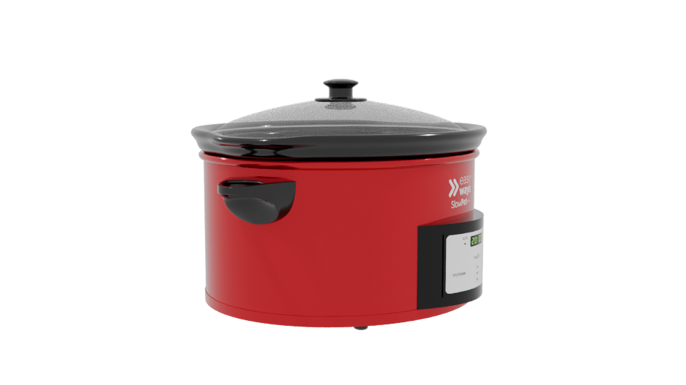 Sleek Red Electric Slow Cooker 3D Model - Professional 3D Model Render 9