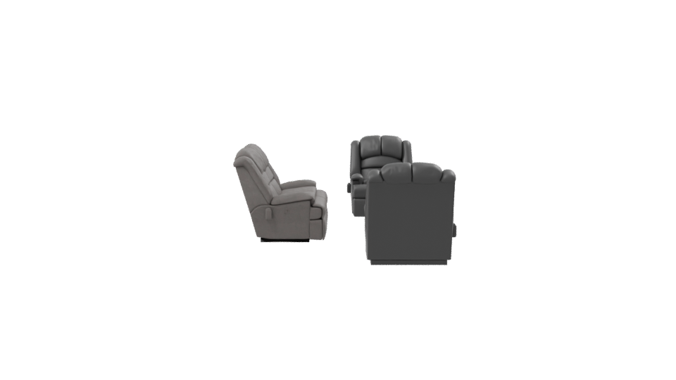 Comfortable Reclining Sofa Set 3D Model - Professional 3D Model Render 8