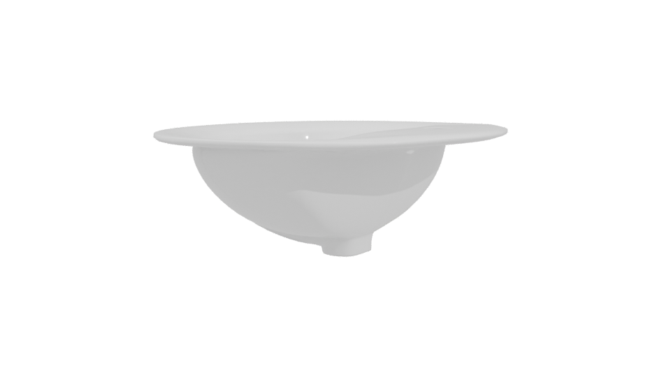 Elegant Round Ceramic Sink 3D Model - Professional 3D Model Render 3