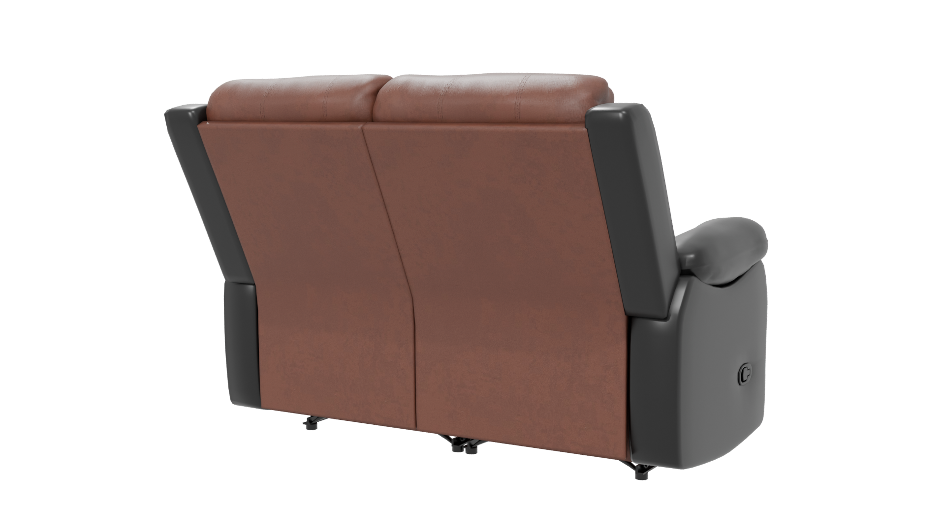 Contemporary Brown Reclining Sofa 3D Model - Professional 3D Model Render 6