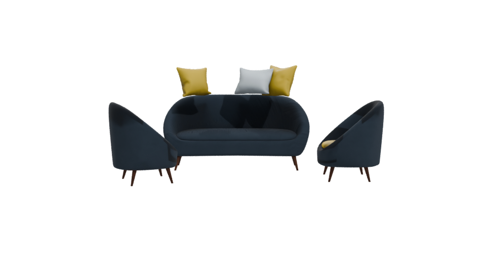 Stylish Modern Sofa Set 3D - Professional 3D Model Render 11