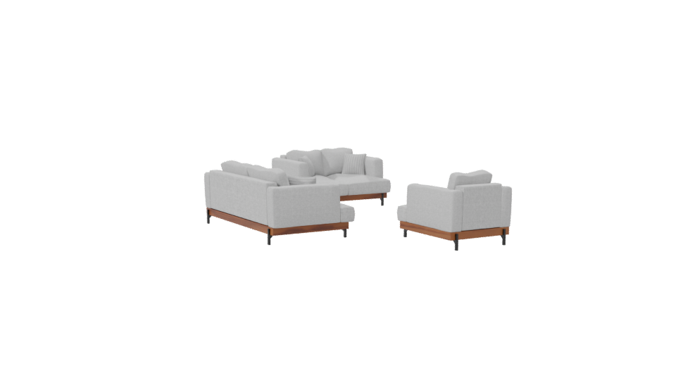Contemporary Sofa Set 3D Model - Professional 3D Model Render 7