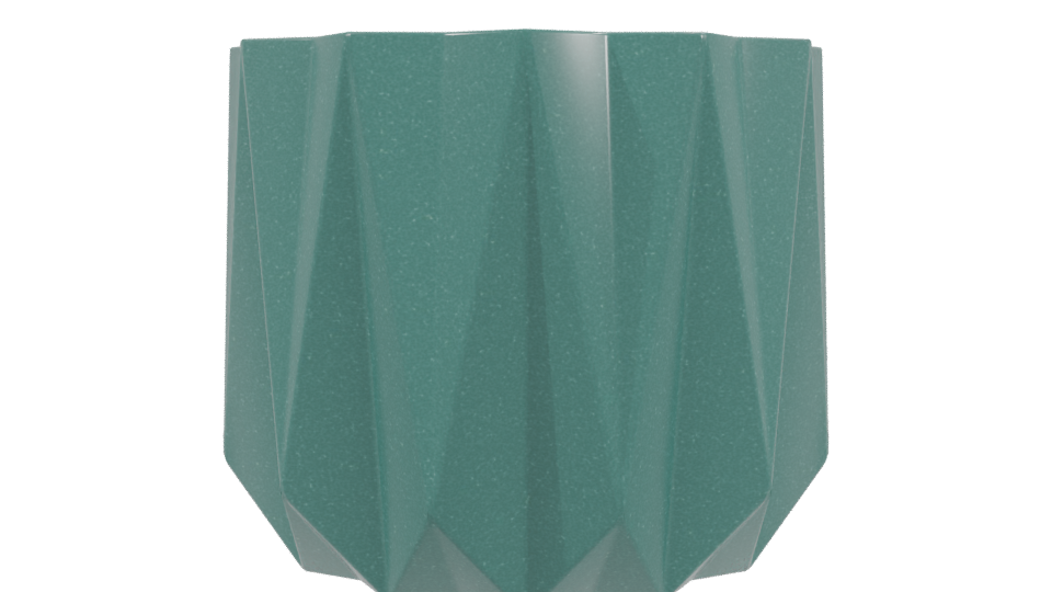 Stylized Geometric Plant Pot 3D - Professional 3D Model Render 3