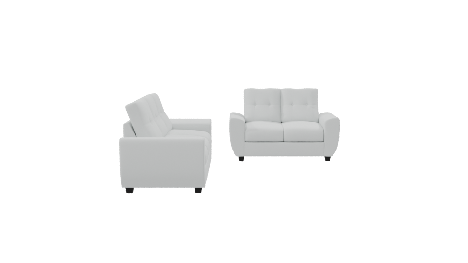 Stylish White Sofa Set 3D - Professional 3D Model Render 8