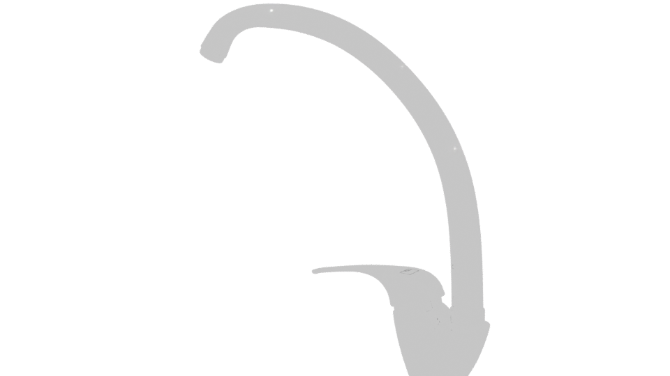 Sleek Modern Kitchen Faucet 3D - Professional 3D Model Render 3