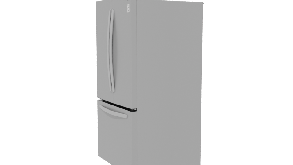 Sleek Stainless Steel Kitchen Refrigerator 3D Model - Professional 3D Model Render 13