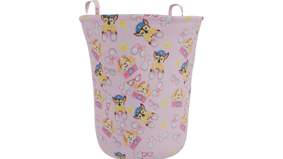 Stylized Pink Kids Storage Bin 3D Model - Professional 3D Model Render 10