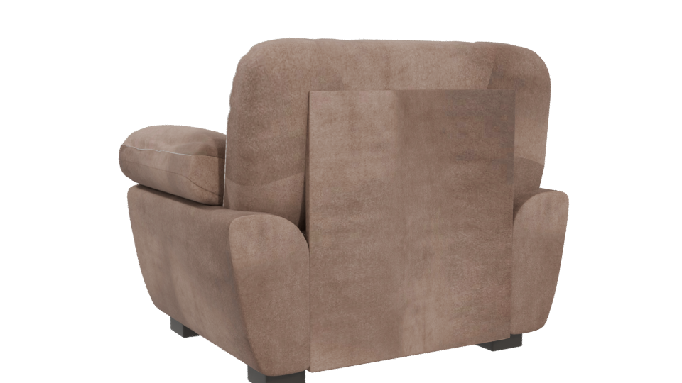 Stylish Fabric Armchair 3D Model - Professional 3D Model Render 4