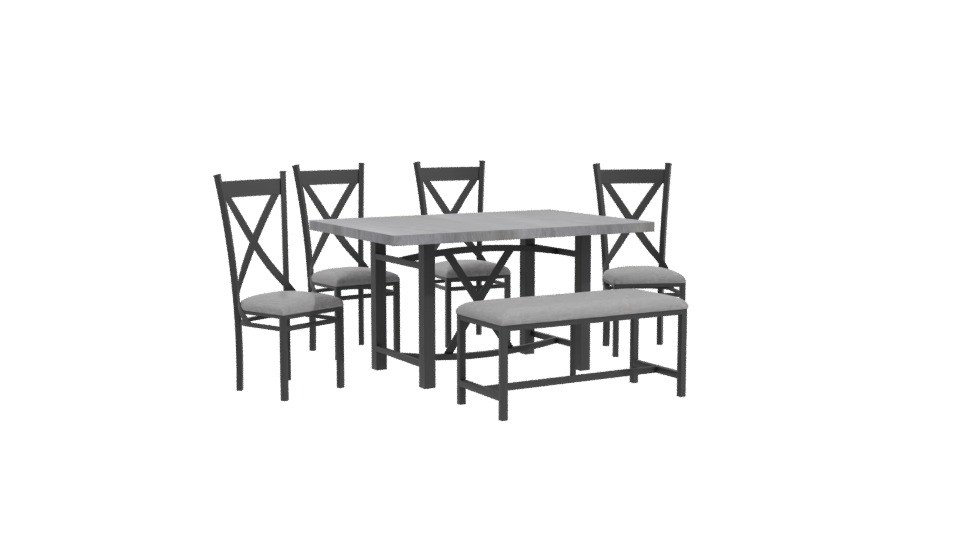 Stylish Dining Table Set 3D - Professional 3D Model Render 10