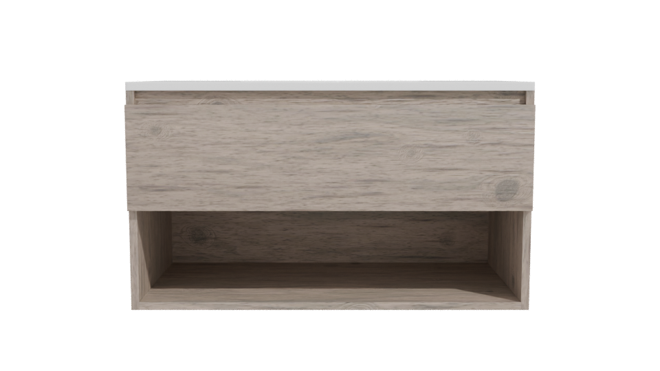 Minimalist Wooden Bathroom Vanity 3D - Professional 3D Model Render 11