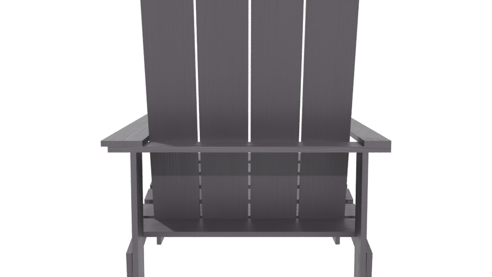 Stylish Wooden Outdoor Chair Model - Professional 3D Model Render 5