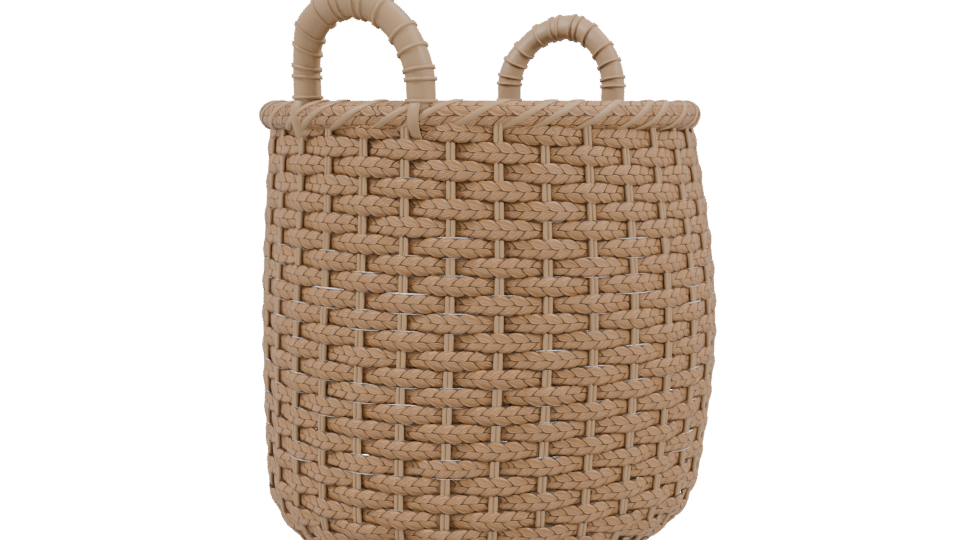 Woven Natural Storage Basket 3D - Professional 3D Model Render 3