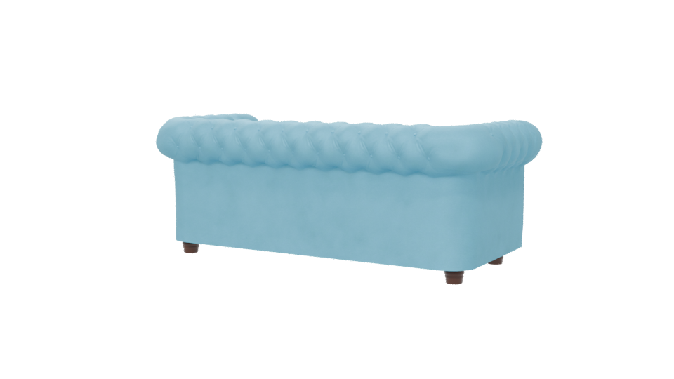 Elegant Blue Sofa 3D Model - Professional 3D Model Render 6