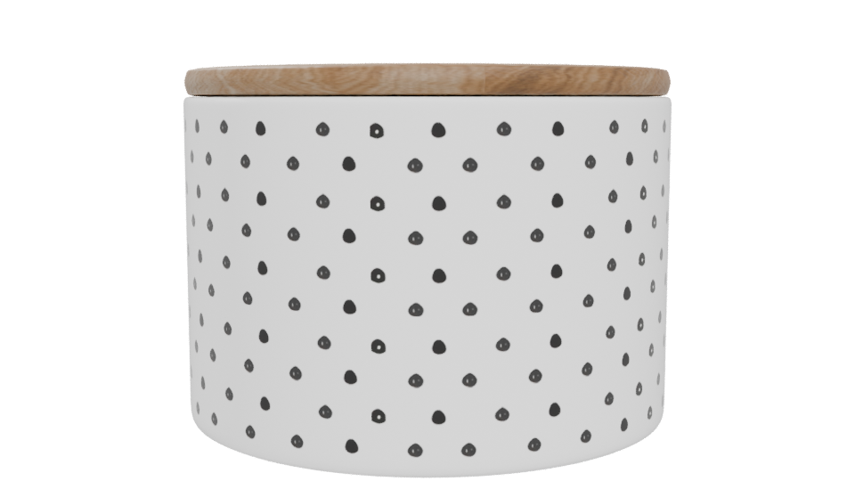 Stylish Round Storage Container 3D - Professional 3D Model Render 5