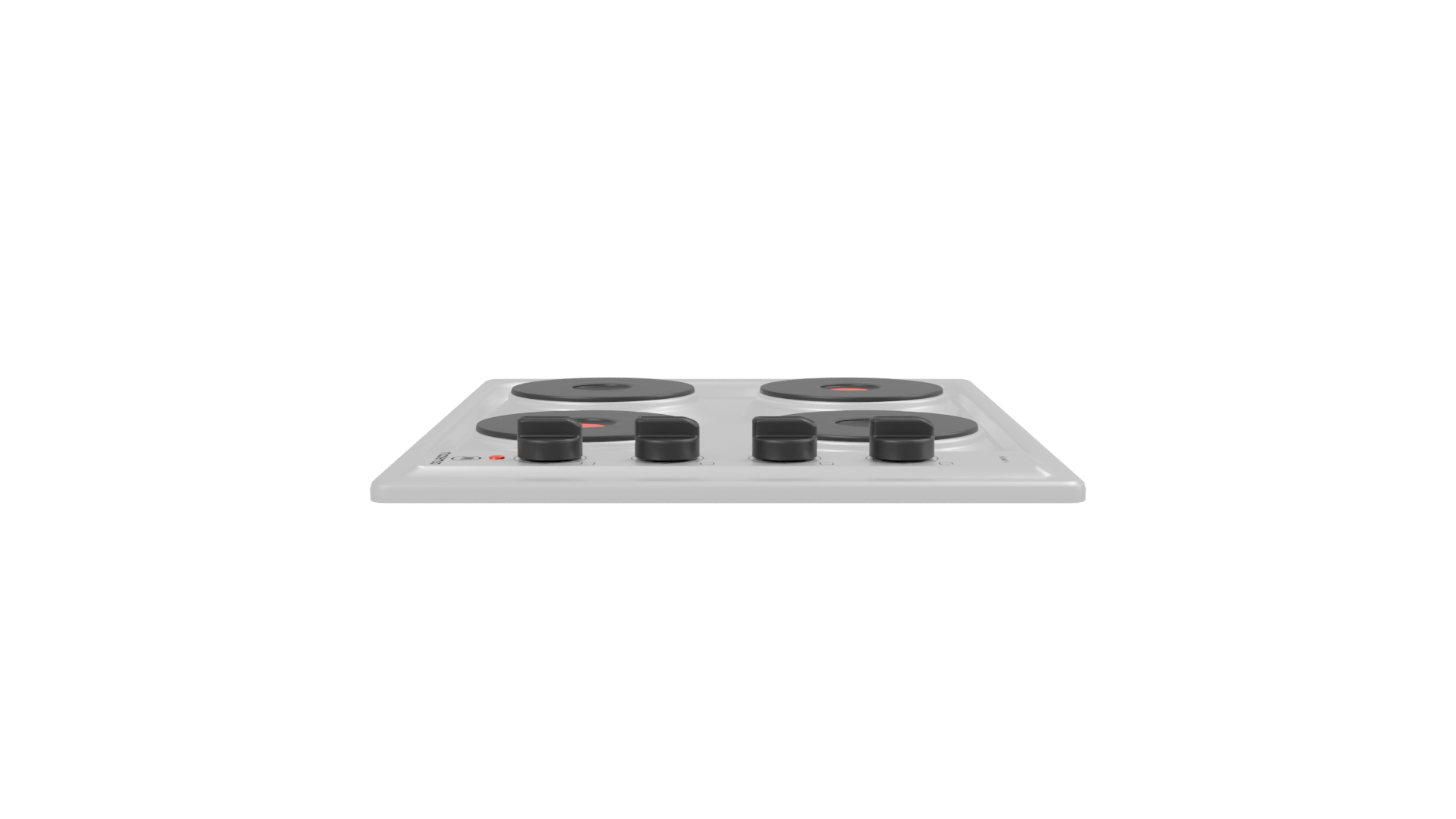 Classic Electric Stove Top Model - Professional 3D Model Render 2