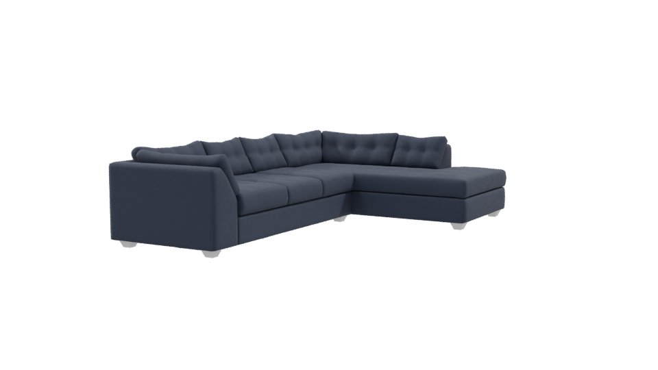 Stylish L-Shaped Sofa Model - Professional 3D Model Render 9
