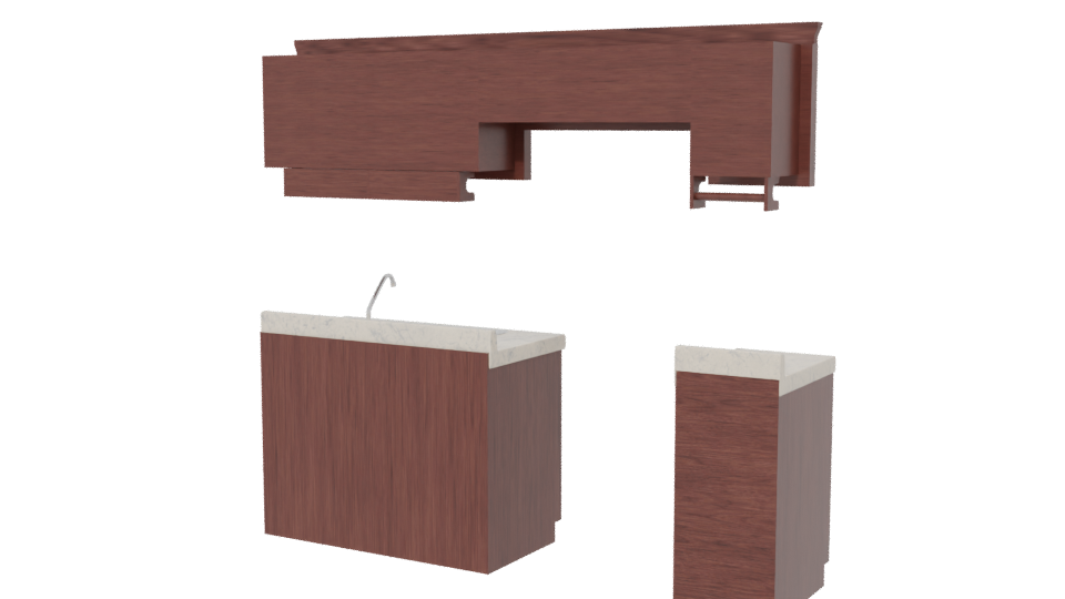 Stylish Kitchen Cabinet Set 3D - Professional 3D Model Render 6