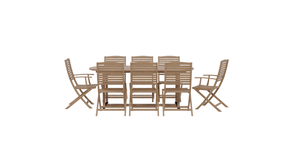 Stylish Outdoor Dining Set 3D - Professional 3D Model Render 5