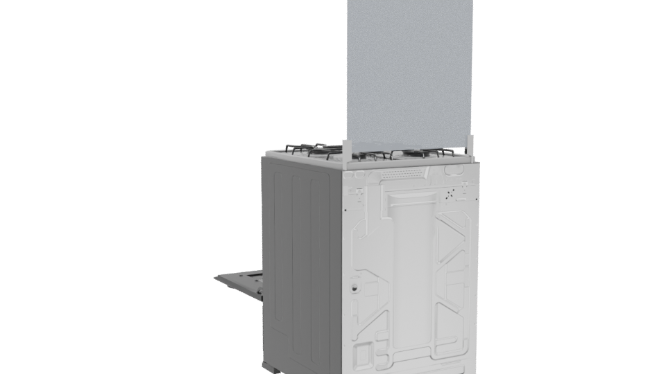 Stylish Gas Range Cooker 3D - Professional 3D Model Render 4