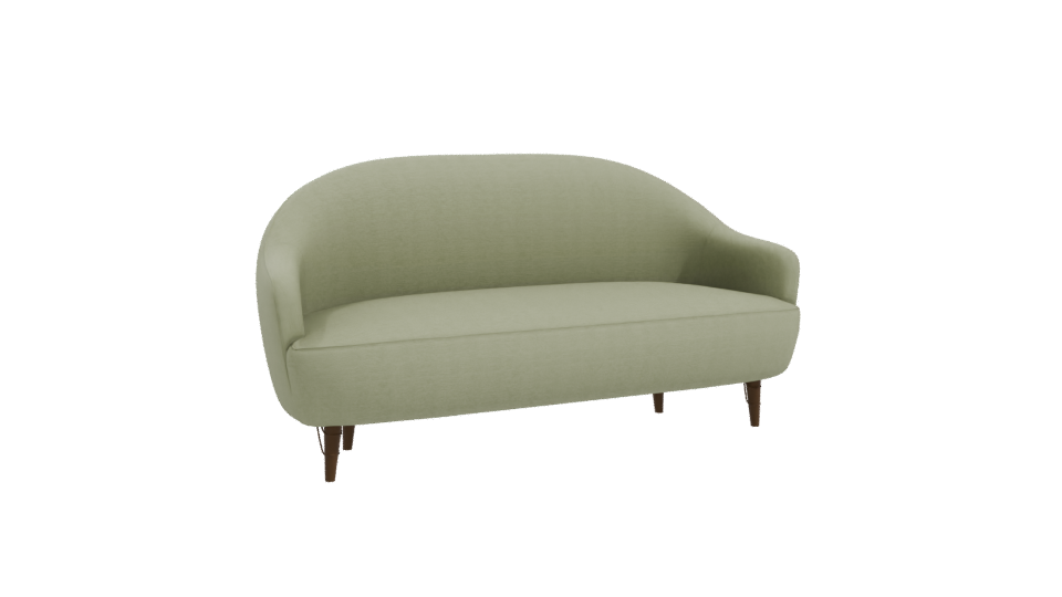 Stylish Green Fabric Sofa Model - Professional 3D Model Render 10