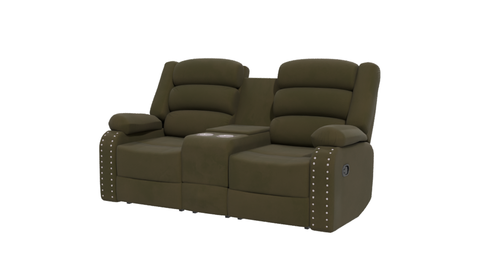 Stylish Reclining Sofa 3D Model - Professional 3D Model Render 12